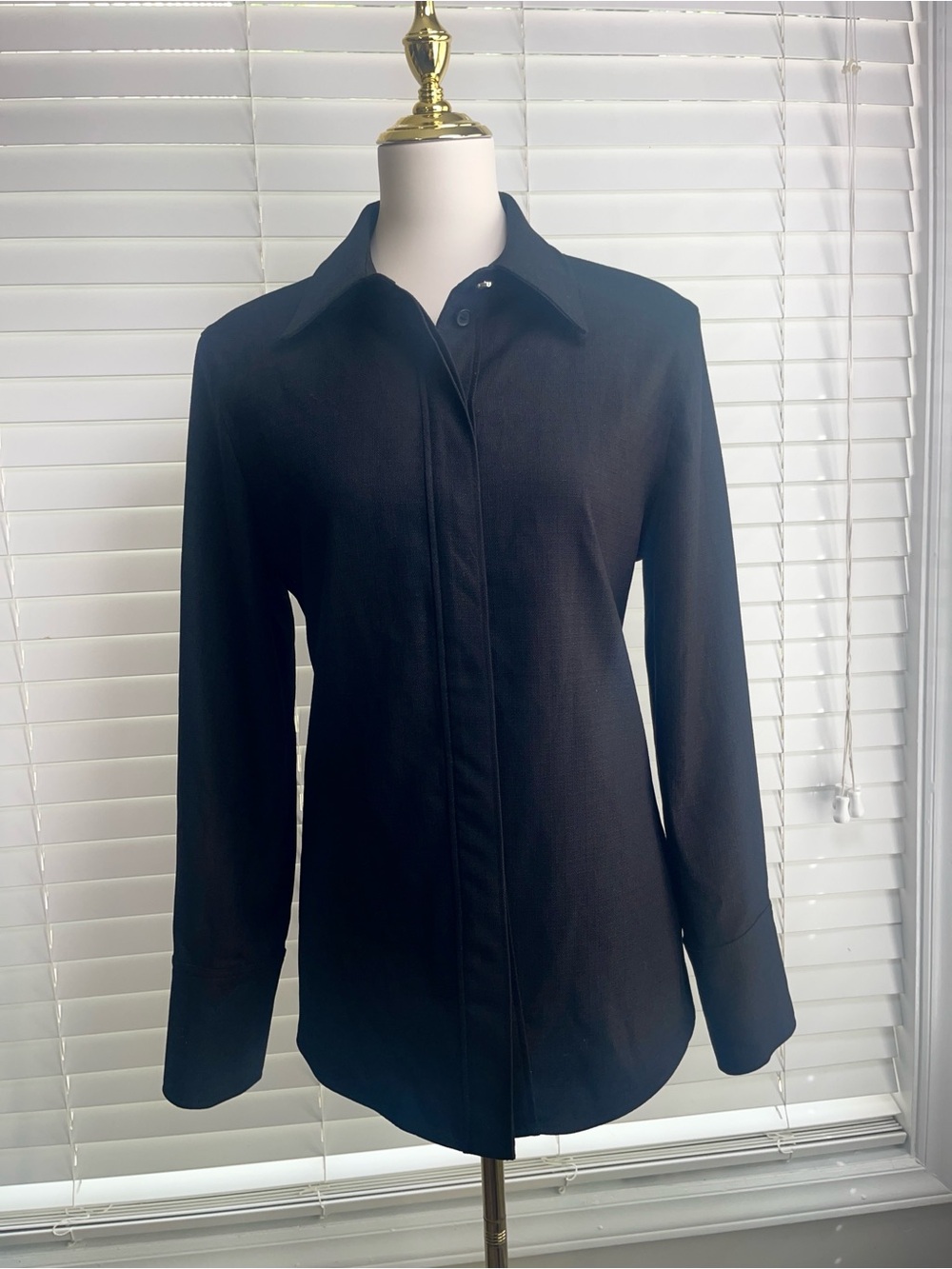 H&M Black Button-Down Long Sleeve Shirt